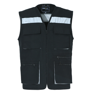 Hi Vis Industrial Security Construction Work Safety Vest Reflective High Visibility Vest With Pockets