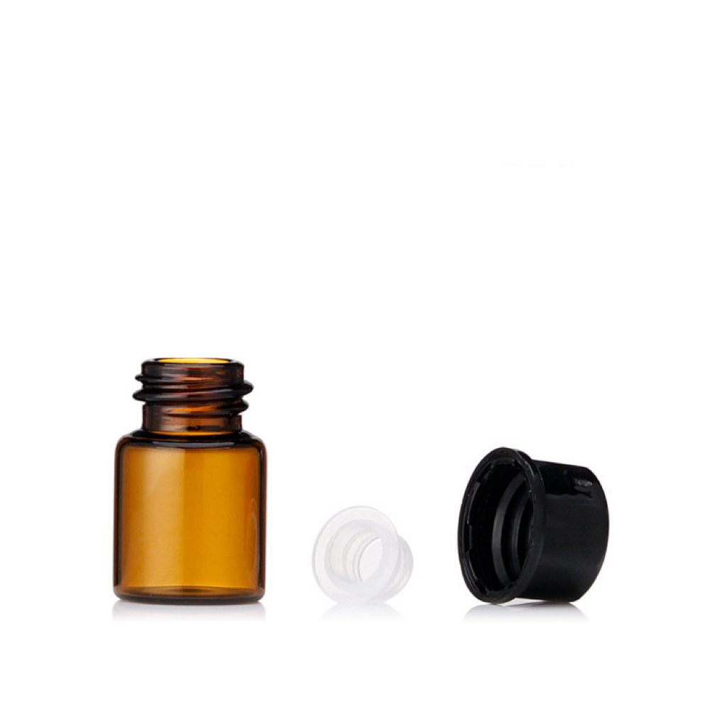 Xuzhou Tongrui Glass Product Co., Ltd. Wholesale amber brown glass essential oil sample tester bottle 1ml 2ml 3ml 5ml 10ml glass perfume sample vials