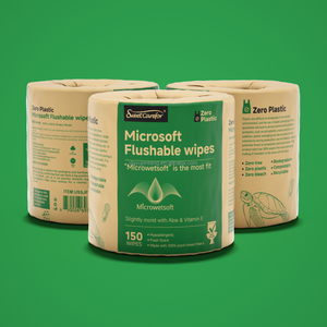 Microwetsoft Flushable Wipes Roll,100% Plant-based Toilet Wipes Roll,Biodegradable Butt Wipes Flushable Wipe Roll