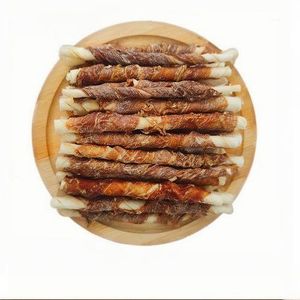 Pet Food Dried Meat Duck Rolls Rawhide Sticks Dried Duck Dog Treats Duck Wrapped Rawhide Sticks