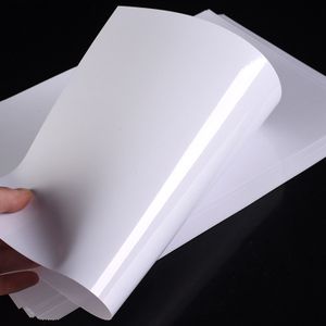 Self Adhesive A4 Sticker Paper White Blank Printable Pre-cut Vinyl Sticker Paper Sheet for laser Inkjet Printer