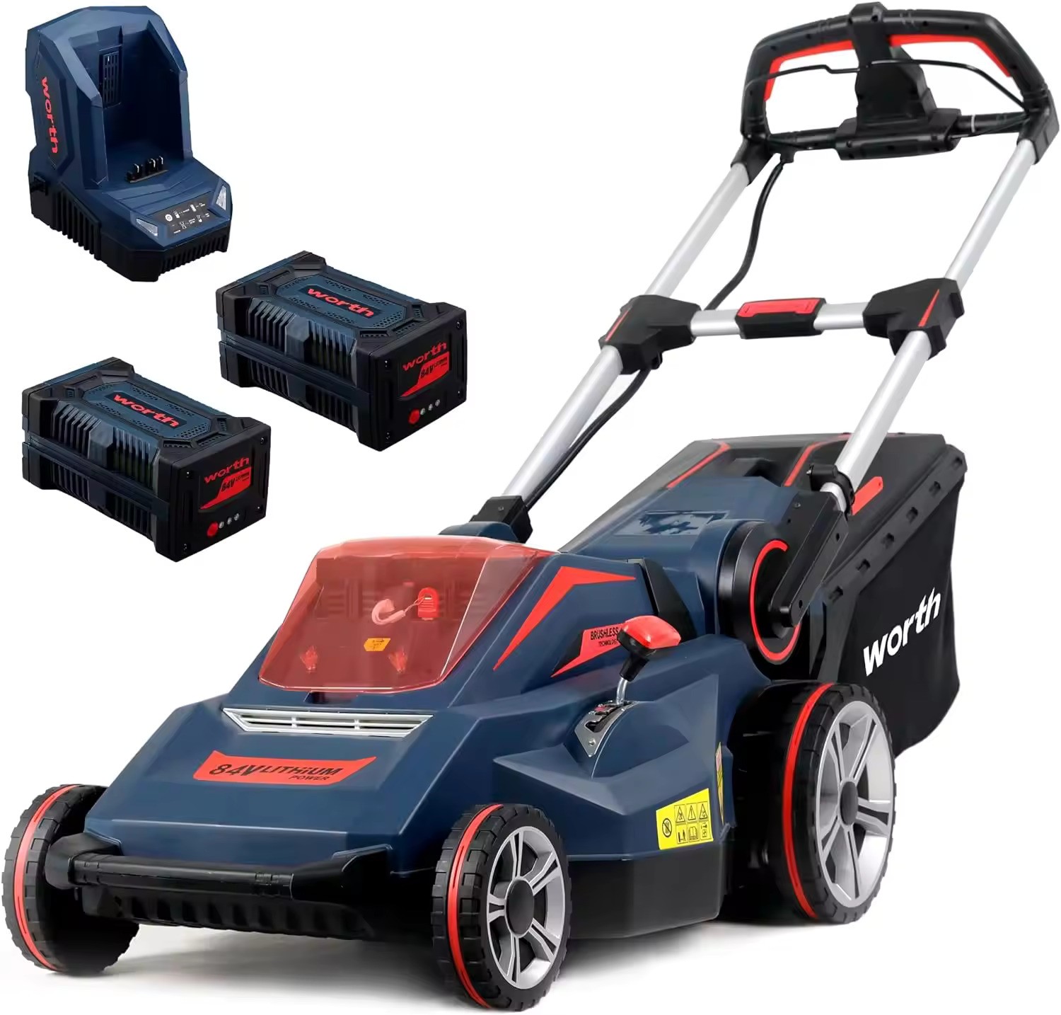 NARUDEE AUTOMOBILES SERVICES TOP SELLING 84V Electric Battery Selfprolelled Ride Cutting Garden Machines Cordless Lawn Mower