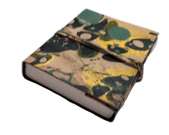 Printed leather journal writing diary for gift and personal used cotton unlined white handmade recycle paper diary for travel