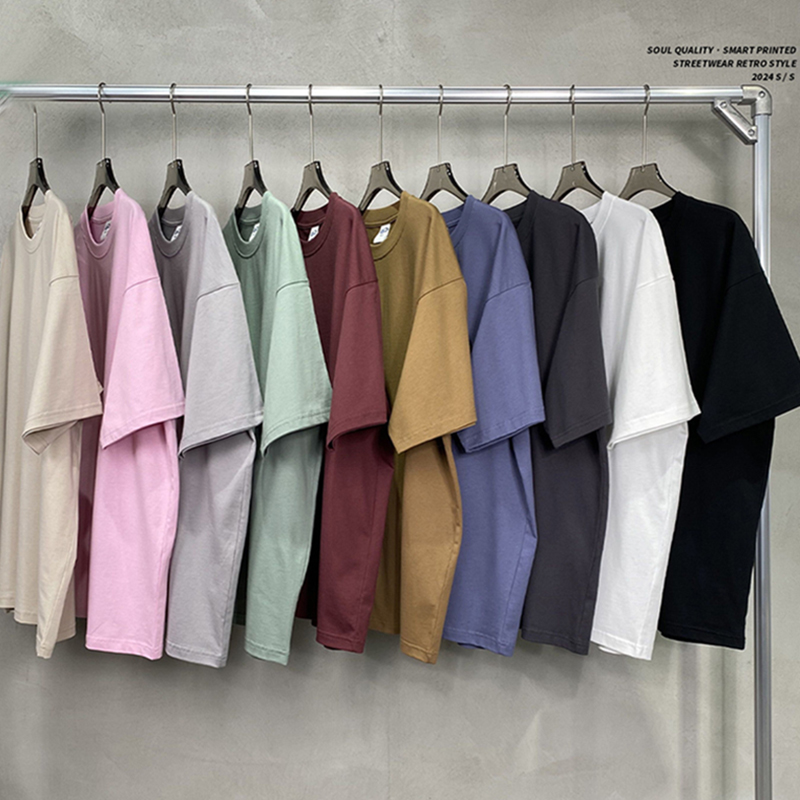 Fengmaodingfu (guangzhou) Technology Co., Ltd. 190G 100% Cotton T-shirt Loose Oversize Men's Short Sleeve Blank Solid Color Basic customizable t shirt