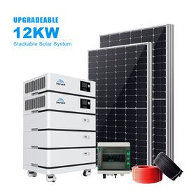 Renewable 12KW Portable Power Generator 51.2V Storage batteries with inverters Stackable Solar System PV Cable Tools for home