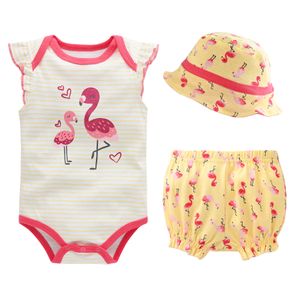 Wholesale Summer Bodysuit Romper Newborn Cotton Baby Boys Girl Clothes Gift Set Baby Clothing Sets