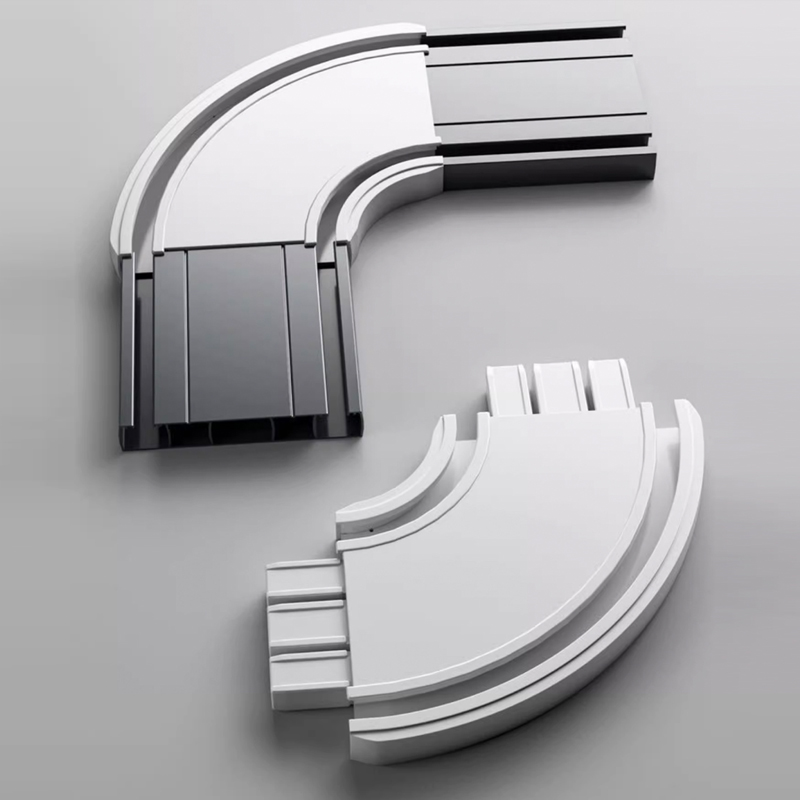 Wholesale White Aluminum Alloy S-Fold Curtain Track Set Curtain Rail Set Single for Home Window