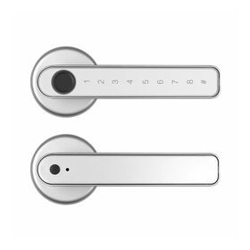 Smart Security Automatic Unlock Fingerprint Key Wood Tuya Handle Door Lock