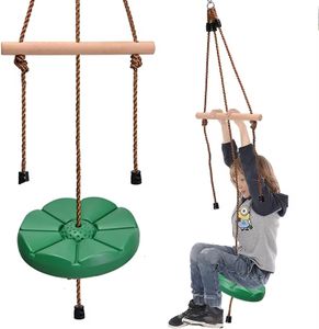 5ft Adjustable Monkey Bars Swing Set  Kids' Replacement Disc Swing Seat Toy Swings Set with Pro Features