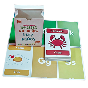 Custom Printed Eco-Friendly Thick Laminated Education Skillmatics English Language Game Usage Flash Card Early For Children