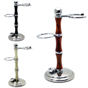 Classic 3 Rings Design Shaving Stand for Safety Razors & Brush Mens