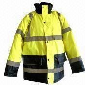 Reflective Safety Parka with Padding, Suitable for Cold Weather