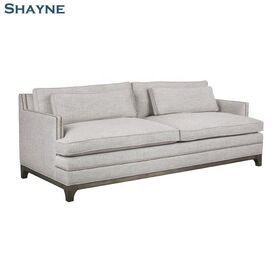 High Point Exhibitor OEM for well-known brands SHAYNE FURNITURE Luxury Customize American Style White Fabric Loveseat Sofa