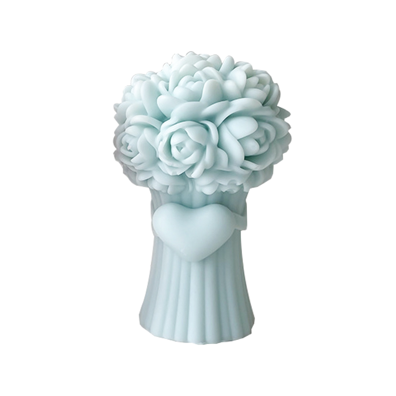 Valentine's Day New Love Rose Bouquet Bow Bouquet DIY Bouquet Scented Candle Gypsum Silicone Mold