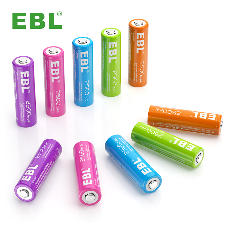 EBL Battery 1.2v Ni-MH Rechargeable Batteries AA 2500mAh Rechargeable Batteries