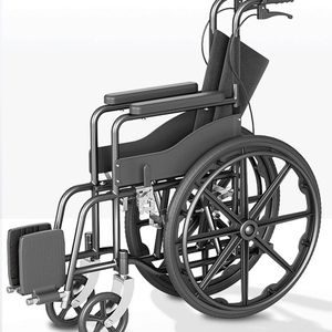 HaoHan 061 China Wheel Chair Manufacturers Wholesale Hospital Furniture Steel Manual Foldable Wheelchair