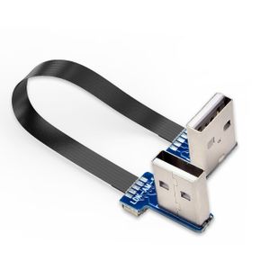 USB2.0 Male to Male Connector Down bend FPC Flexible Cable Usb AM/AM Charging and Data Transmission Cable for PCB A1 to A5