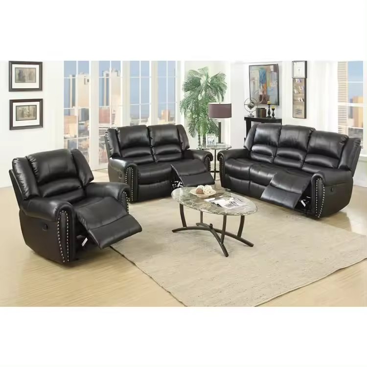 Chingxin Vietnam High Modern NEW Design Leather Sofa Set 3 2 1 Seater Luxury Leather Recliner Sofa Set Living Room Furniture
