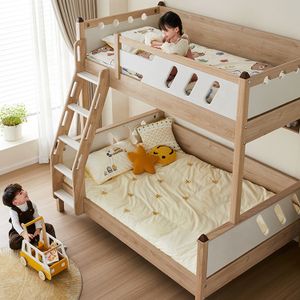 121385 bed room furniture kids triple bunk double bed for kids