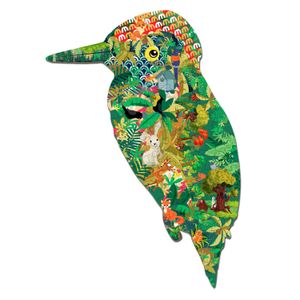 Global Bridge CP-220090 New Unique Kids Puzzle Box Jigsaw Puzzle Woodpecker Shaped Jigsaw Puzzle Suitable for Children