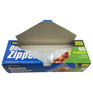Supermarket-Quality Reusable Sandwich Storage Sock High-Grade CPP Zipper PE Freezer Bag Custom Logo Resealable Shoes Plastic Bag