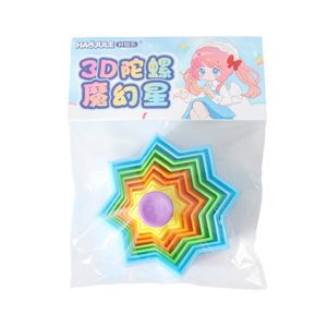 falling star decoration eight-square fidget spinner 3D Magic Falling Star Kid's Toys Plastic Colorful Magic Falling Star