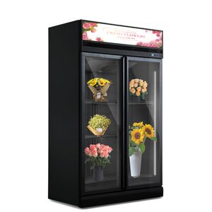 OEM Factory Keeping Fresh Glass Door Display Flower Cooler Rose Display Refrigerator