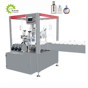 ZXSMART Monoblock Automatic Peristaltic Pump Spray Glass Bottle Perfume Liquid Filling And Capping Machine