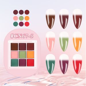 Wholesale 9-Color Magic Mirror Nail Solid Gradient Powder Pearl Flash Lazy Gradient Flow Matte Shell Acrylic Solid Powder