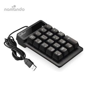USB Wired Numeric Keypad 19 Keys Slim Mechanical Feel Number Pad For Laptop PC for Windows