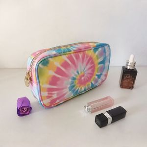 Factory Custom Rainbow Tie Dye Recycled Nylon Makeup Bag Trousse de Toilette Printed Cosmetic Pouch Taslan Nylon Washed Bag