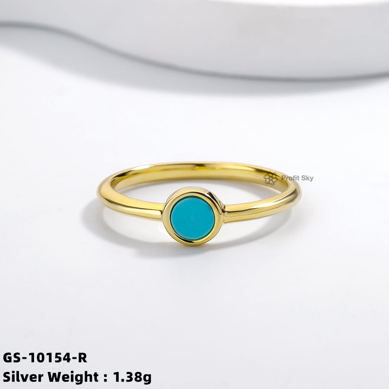 Factory Price Professional fashionable Gold Vermeil Rings custom Gemstone Engagement 925 Sterling Silver Rings Jewelry