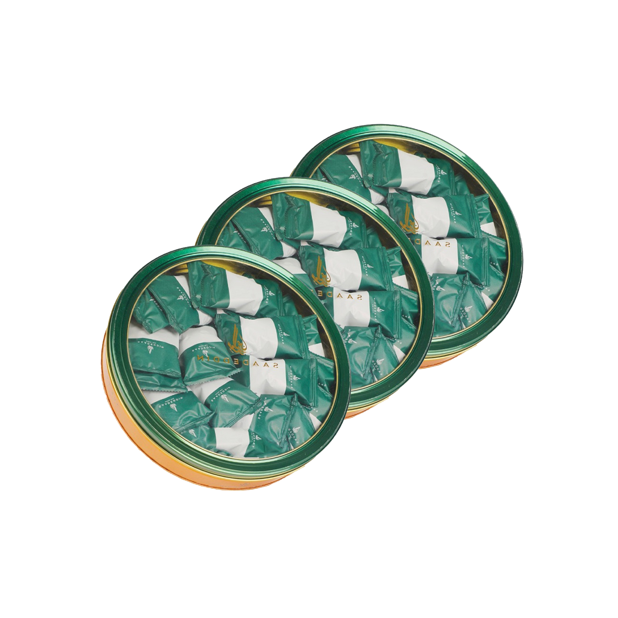 Assorted Maamoul Tin Semolina Wheat Cookies with Delicious Fillings Pistachios Dates Walnuts 660g Wholesale Baked Goods