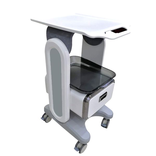Factory Price Beauty Machine Trolley Stand White Beauty Spa Salon Trolley Furniture For Beauty Machine Equipment