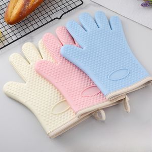 Silicone Oven Mitts Heat Silicone Oven Gloves Waterproof Resistant Silicone Gloves Non-Slip Grip Soft Oven Mitt for Baking