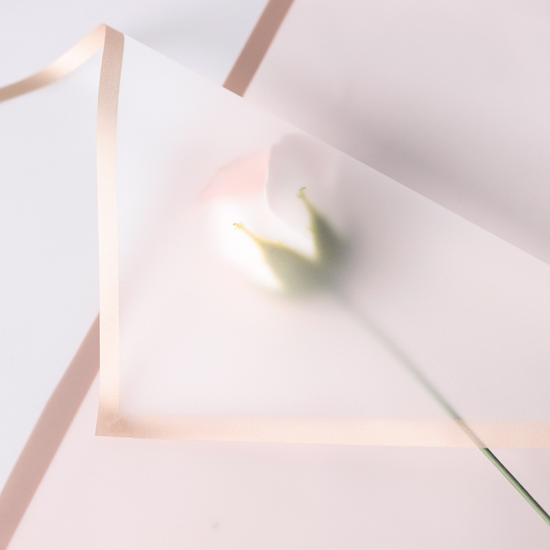 Gold Edge Waterproof Fresh Flowers Bouquet Wrapping Paper 20sheets/Bag For Gift Packaging Florist Supplies