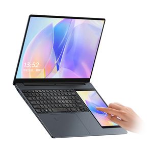 CRELANDER 15.6"IPS 7" Touch Screen Notebook Intel N100 DDR4 16GB  RGB Keyboard Computadoras Laptop With Two Screen Computer
