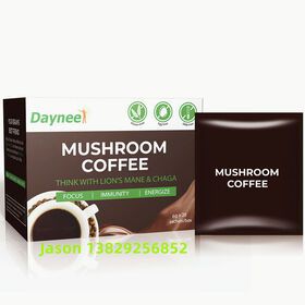 Customize Mushroom coffee mix powder drink herbal for organic Lion's mane chaga Mushrooms instant coffee