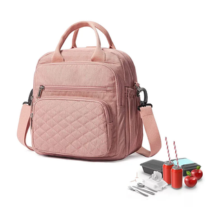 Lunch Bag Backpack RPET 3 carrying way Lunch Tote, Large Waterproof Cooler Box with Side pockets for Kids