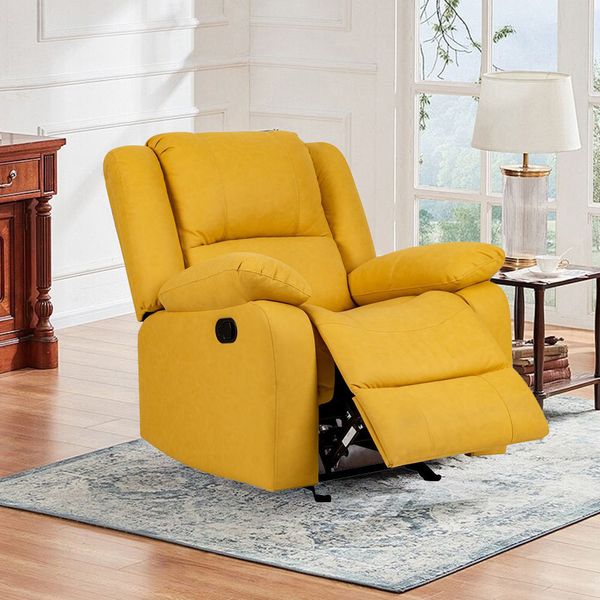 Wide Modern Glider Upholstered Single Recliner Sofa Rocking Recliner Chair
