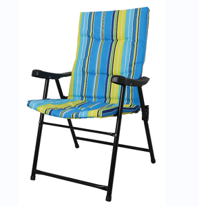 OEM Patio Padded Folding Chair Outdoor Foldable Balcony Chair Adjustable Lounge Chair Metal Stainless Steel Outdoor Furniture