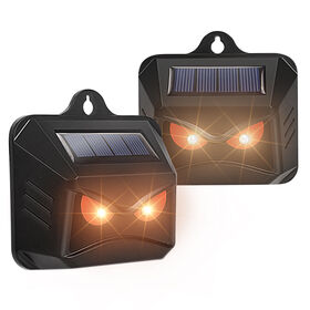 Solar Powered Predator Deterrent Light Scares Nocturnal Pest Animals Away, Deer/Coyote/Raccoon/pig wild rodent Repellent