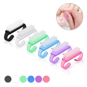 Mini Handle Grip Nail Brush Fingernail Scrub Cleaning Brushes for Toes and Nails Cleaner Pedicure Brushes for Men and Women