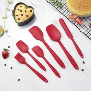 6pcs Food Grade Silicone Kitchen Utensils Cake Baking Spatula And Brush Set Silicone Cooking Spatulas Set For Cooking Baking
