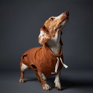 Qiqu Pet supplies custom New designer luxury dog clothes Dog sweatshirt Terracotta Turtleneck Vest puppy clothing for dogs