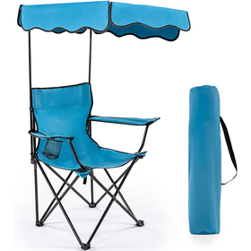 high quality comfortable fabric foldable lawn chair outdoor multi functional portable beach camping chair with canopy