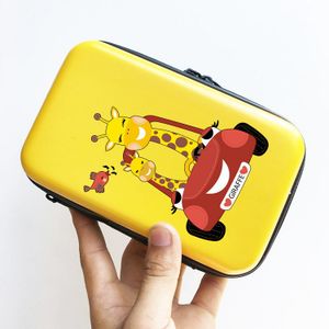 Custom Logo Mini Beauty Makeup Cosmetic Luggage Black ABS PC Waterproof Hard Plastic Carrying Case for Travel Wash Storage Pouch
