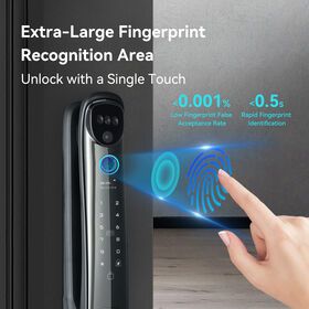 Send Photo To Phone Smart Door Lock Fingerprint Digital Wifi Lock Smart Lock With Camera Monitor