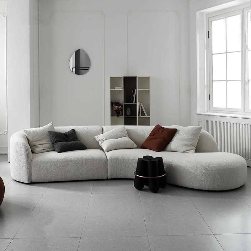 New Arrival Living Room Luxury Sofa Recliner Cushion Cover Fabric Modern Customized Foam Corner Curved Sofa