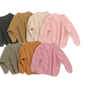 Rarewe RTS Wholesale Children Boutique Sweater Baby Girls Oversized Pullover Kids Spring Coat